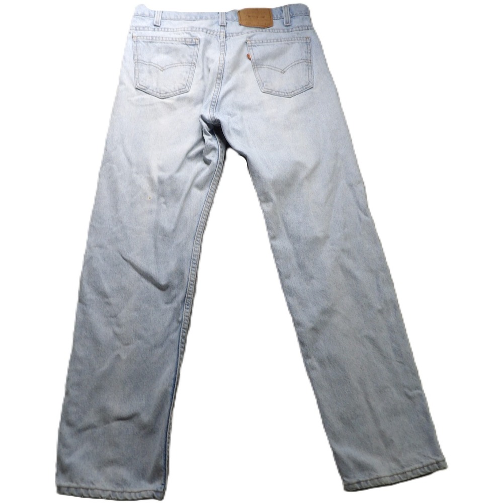VTG 90s Levis 505 Orange Tab Jeans Men 33x30 Light Wash Denim USA Made Blue Pant